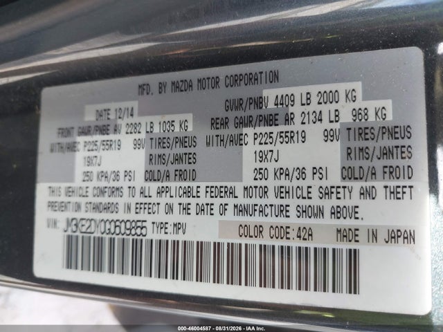 JM3KE2DY0G0609855 Mazda Cx-5 Grand Touring