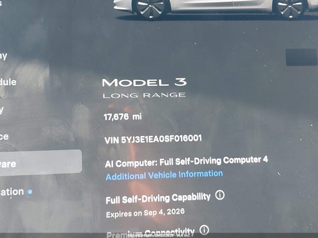 Продажа на аукционе авто 2025 Tesla Model 3 Long Range Rear-wheel Drive/standard Rear-wheel Drive, vin: 5YJ3E1EA0SF016001, номер лота: 46004589