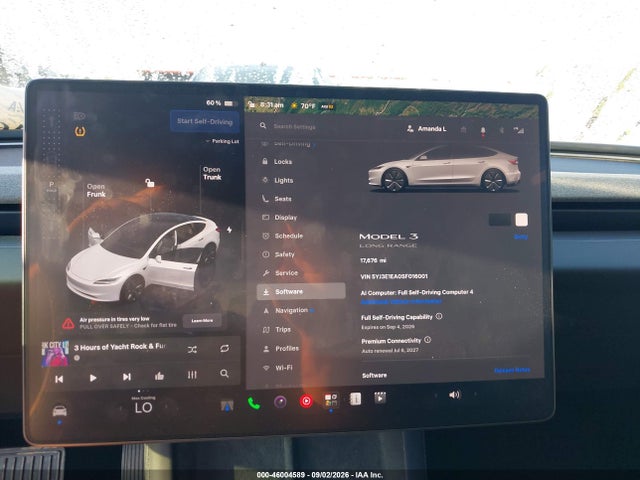 Продажа на аукционе авто 2025 Tesla Model 3 Long Range Rear-wheel Drive/standard Rear-wheel Drive, vin: 5YJ3E1EA0SF016001, номер лота: 46004589