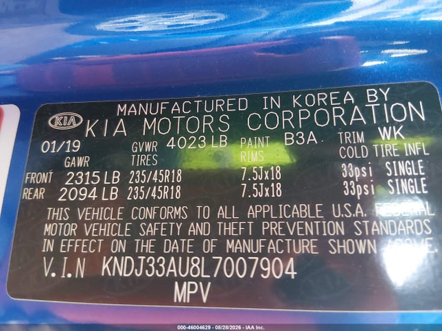 KIA SOUL EX 2020 KNDJ33AU8L7007904 Image 9