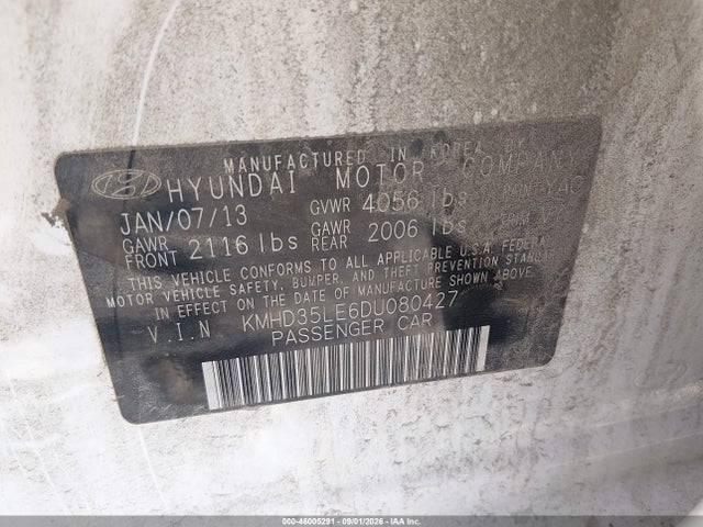 Aukcja sprzedaży 2013 Hyundai Elantra Gt, vin: KMHD35LE6DU080427, numer aukcji: 46005291