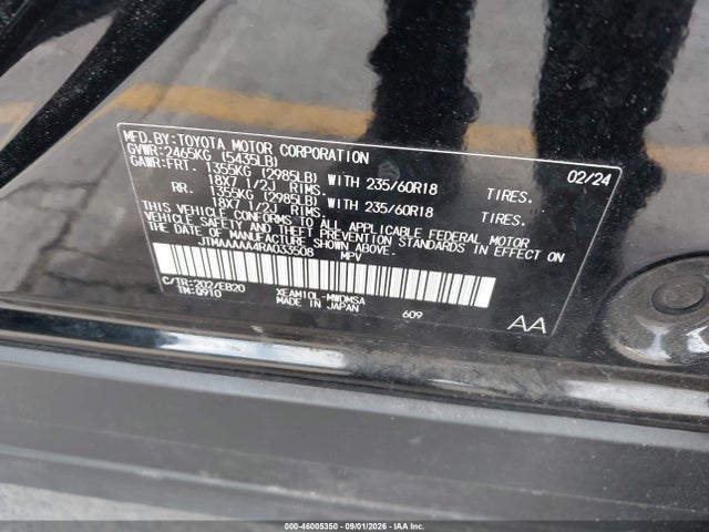 46005350 :رقم المزاد ، JTMAAAAA4RA033508 vin ، 2024 Toyota Bz4x Xle مزاد بيع
