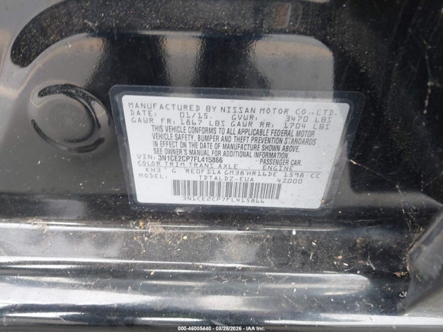 Nissan Versa Note S (sr)/s Plus/sl/sr/sv 2015 3N1CE2CP7FL415866 Image 9