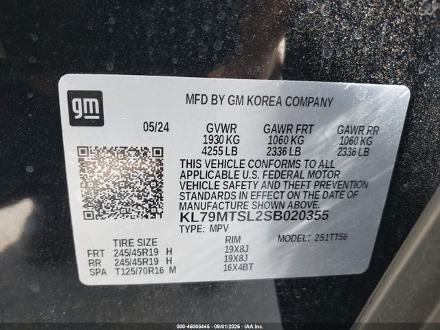 46005445 :رقم المزاد ، KL79MTSL2SB020355 vin ، 2025 Chevrolet Trailblazer Fwd Rs مزاد بيع