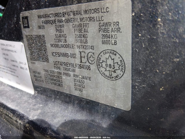 2020 Gmc Sierra 2500hd Denali მანქანა იყიდება აუქციონზე, vin: 1GT49REY9LF264006, აუქციონის ნომერი: 46005508