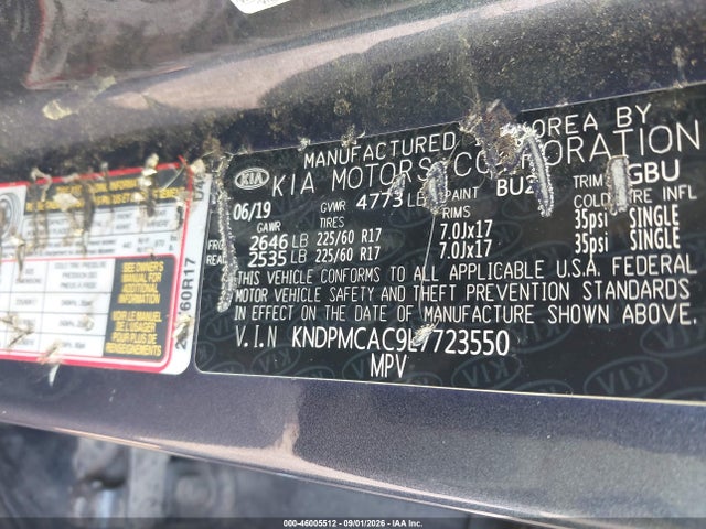 Продаж на аукціоні авто 2020 Kia Sportage Lx, vin: KNDPMCAC9L7723550, номер лоту: 46005512