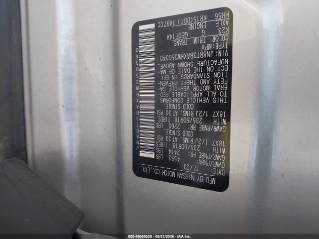 Продажа на аукционе авто 2024 Nissan Rogue Sv Fwd, vin: JN8BT3BAXRW350340, номер лота: 46005528