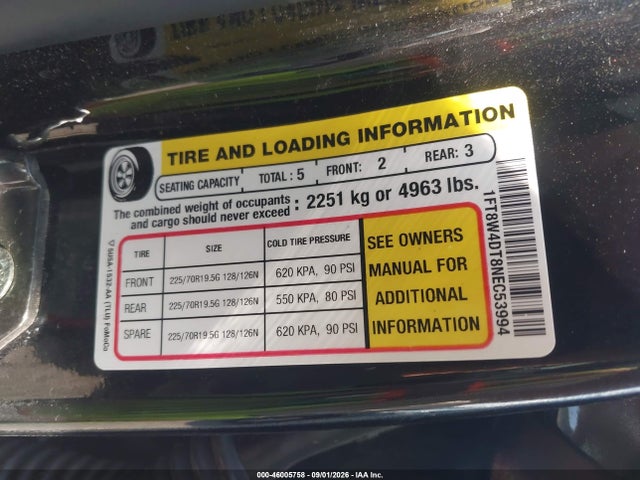 46005758 :رقم المزاد ، 1FT8W4DT8NEC53994 vin ، 2022 Ford F-450 Xlt مزاد بيع