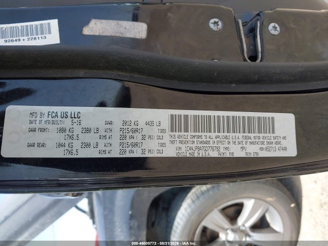 46005772 :رقم المزاد ، 1C4NJPBA7GD776792 vin ، 2016 Jeep Patriot Sport Se مزاد بيع