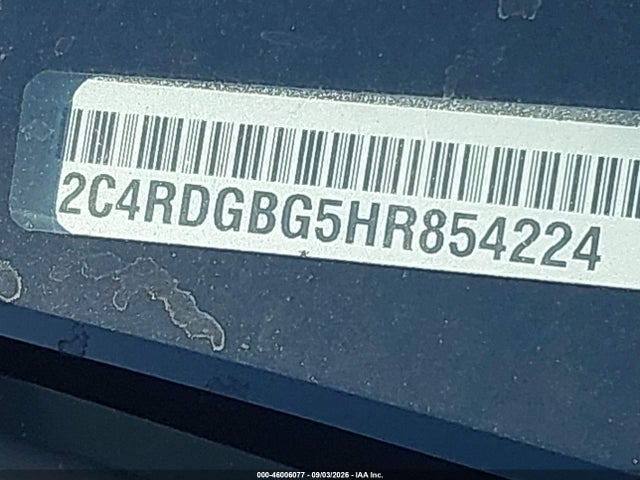 Продаж на аукціоні авто 2017 Dodge Grand Caravan Se, vin: 2C4RDGBG5HR854224, номер лоту: 46006077