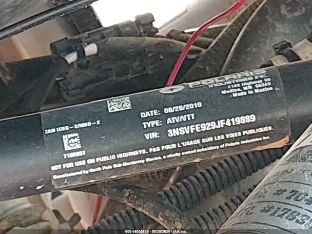 Aukcja sprzedaży 2018 Polaris Rzr Xp 4 Turbo Eps, vin: 3NSVFE929JF419889, numer aukcji: 46006186
