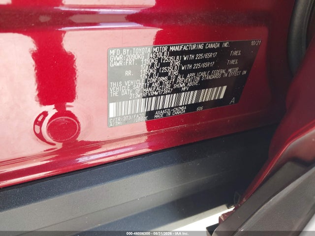 Aukcja sprzedaży 2021 Toyota Rav4 Xle, vin: 2T3W1RFVXMW173847, numer aukcji: 46006300