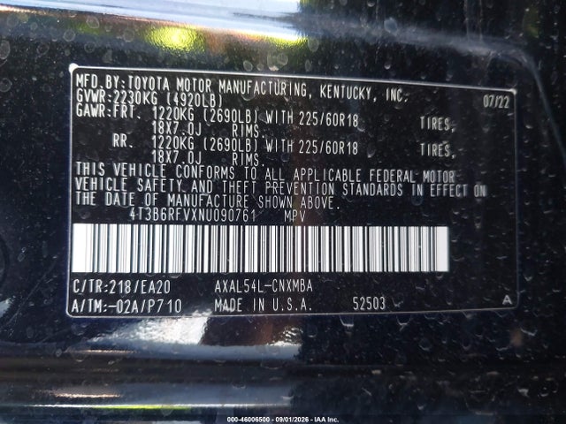 Toyota Rav4 Hybrid Xle Premium 2022 4T3B6RFVXNU090761 Image 9
