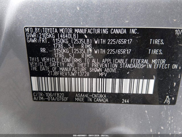 Toyota RAV4 LE 2018 2T3BFREV1JW713728 Image 9