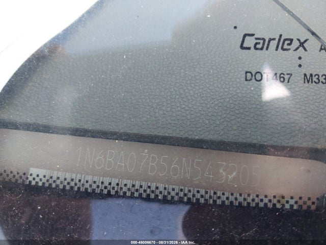 2006 Nissan Titan Se მანქანა იყიდება აუქციონზე, vin: 1N6BA07B56N543205, აუქციონის ნომერი: 46006670
