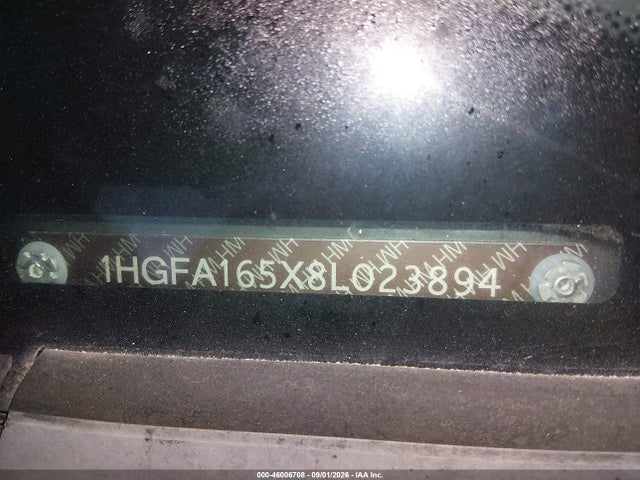 Aukcja sprzedaży 2008 Honda Civic Lx, vin: 1HGFA165X8L023894, numer aukcji: 46006708