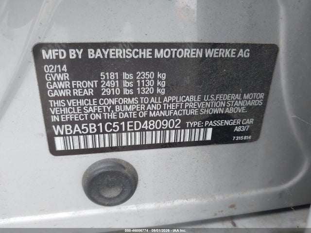 WBA5B1C51ED480902 BMW 535i
