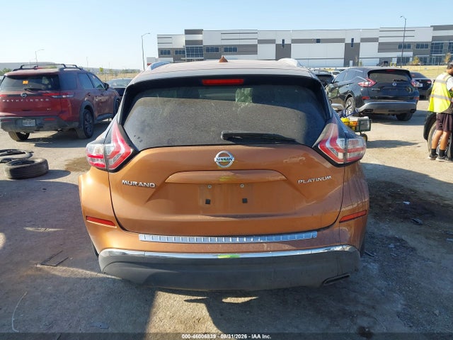 46006839 :رقم المزاد ، 5N1AZ2MG0FN225992 vin ، 2015 Nissan Murano Platinum/s/sl/sv مزاد بيع
