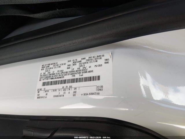 Продаж на аукціоні авто 2018 Ford Transit-150, vin: 1FTYE1YM6JKA94635, номер лоту: 46006972