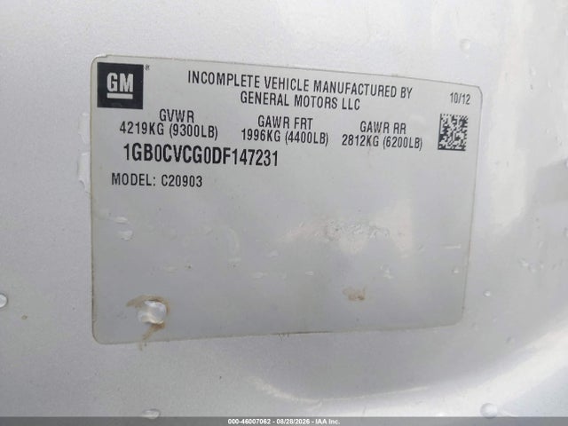 Aukcja sprzedaży 2013 Chevrolet Silverado 2500hd Work Truck, vin: 1GB0CVCG0DF147231, numer aukcji: 46007062