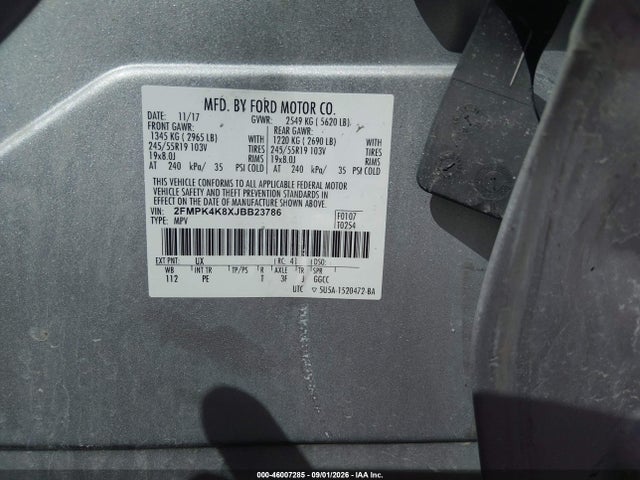 Ford Edge Titanium 2018 2FMPK4K8XJBB23786 Image 9