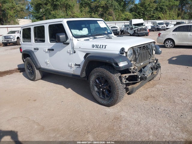 Auction sale of the 2021 Jeep Wrangler Unlimited Willys 4x4, vin: 1C4HJXDG4MW696350, lot number: 46007301