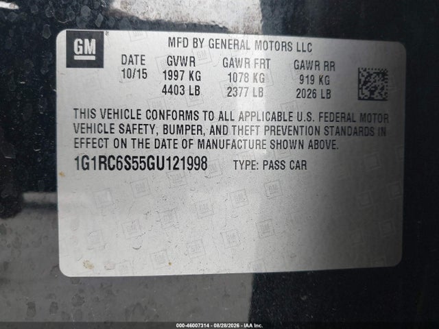 Chevrolet VOLT LT 2016 1G1RC6S55GU121998 Image 9