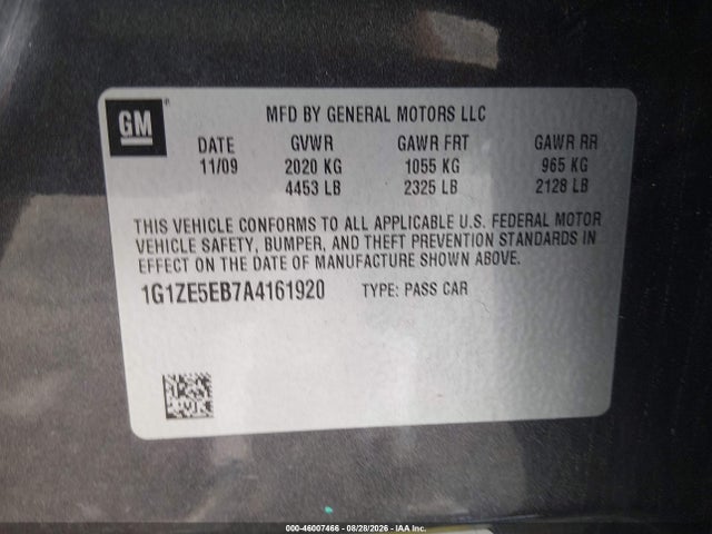 Aukcja sprzedaży 2010 Chevrolet Malibu Ltz, vin: 1G1ZE5EB7A4161920, numer aukcji: 46007466