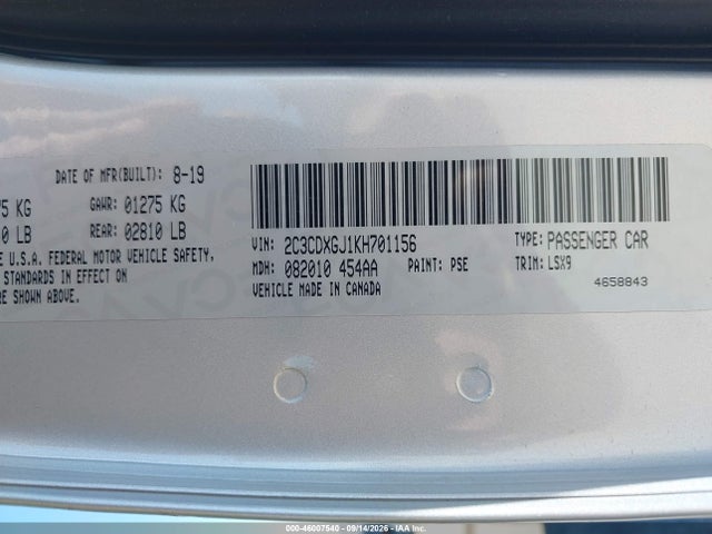 Dodge Charger Scat Pack Rwd 2019 2C3CDXGJ1KH701156 Image 9