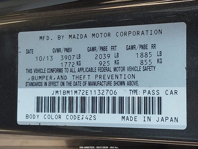 Mazda Mazda3 I Grand Touring 2014 JM1BM1M72E1132706 Image 9