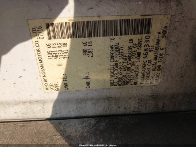 Nissan Maxima 3.5 Platinum 2017 1N4AA6AP6HC368330 Image 9