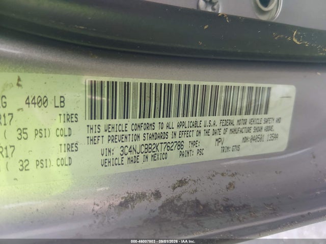 Продаж на аукціоні авто 2019 Jeep Compass Sun And Wheel Fwd, vin: 3C4NJCBB2KT762786, номер лоту: 46007803