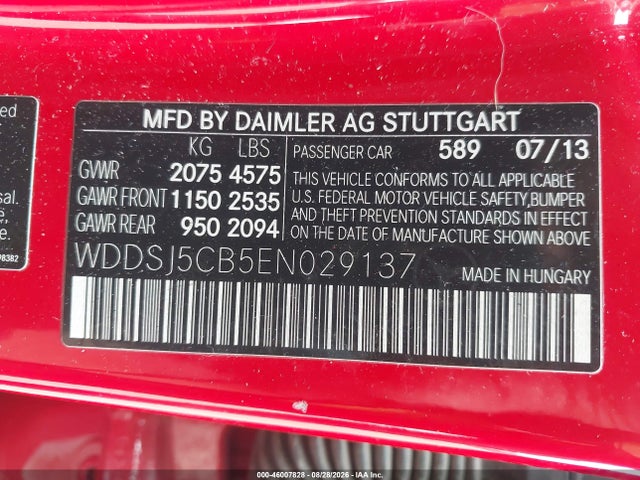WDDSJ5CB5EN029137 Mercedes-Benz Cla 45 Amg 4matic