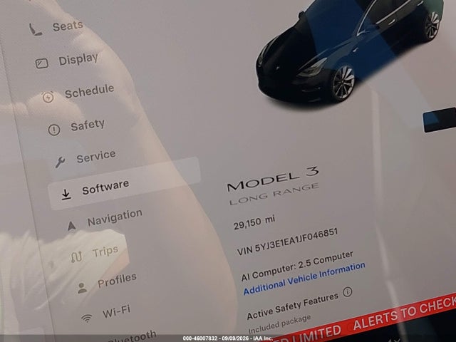 Продаж на аукціоні авто 2018 Tesla Model 3 Long Range/mid Range, vin: 5YJ3E1EA1JF046851, номер лоту: 46007832