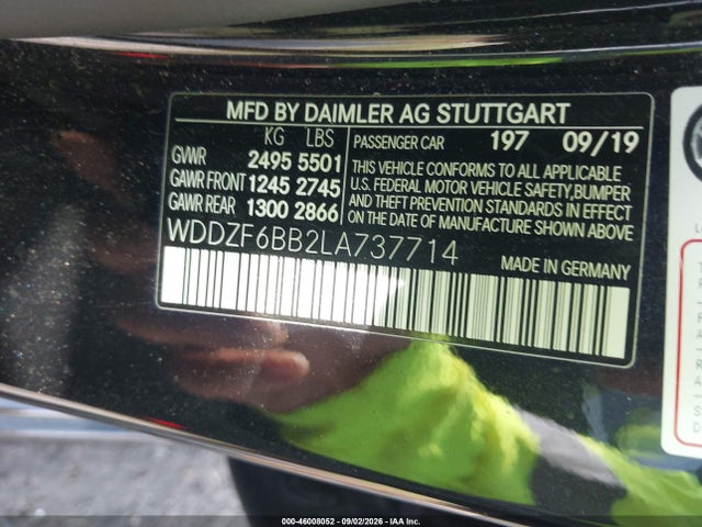 Auction sale of the 2020 Mercedes-benz Amg E 53 4matic, vin: WDDZF6BB2LA737714, lot number: 46008052