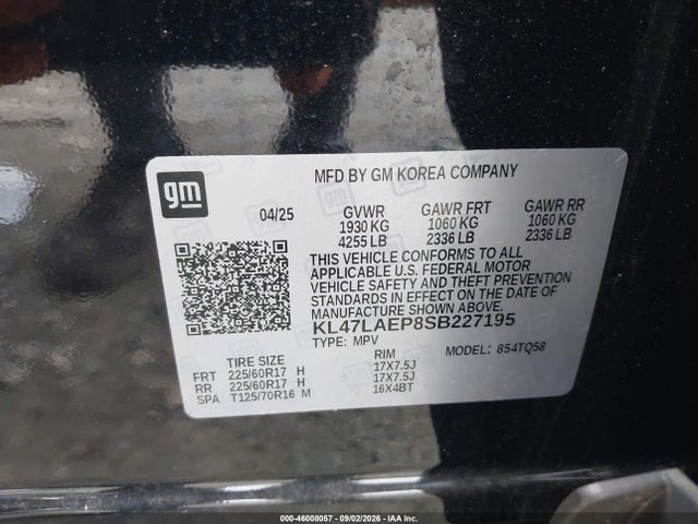 Продажа на аукционе авто 2025 Buick Envista Preferred Fwd, vin: KL47LAEP8SB227195, номер лота: 46008057