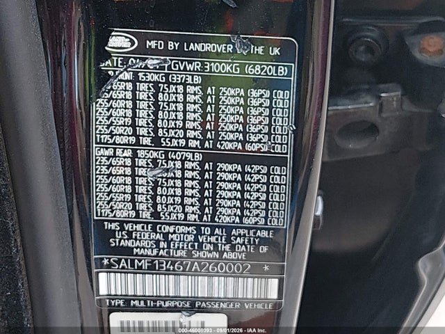 Aukcja sprzedaży 2007 Land Rover Range Rover Supercharged, vin: SALMF13467A260002, numer aukcji: 46008093