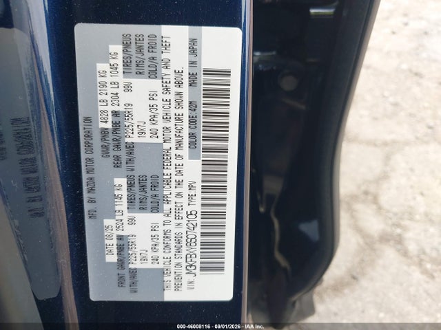 Продажа на аукционе авто 2025 Mazda Cx-5 2.5 Turbo Signature, vin: JM3KFBXY6S0742105, номер лота: 46008116