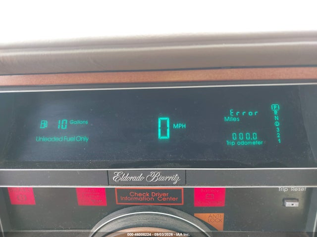 Aukcja sprzedaży 1988 Cadillac Eldorado, vin: 1G6EL1156JU613203, numer aukcji: 46008224