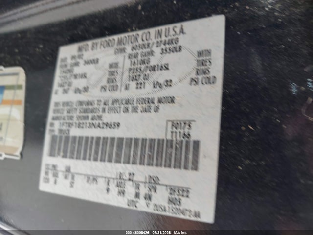 46008426 :رقم المزاد ، 1FTRF18213NA29659 vin ، 2003 Ford F-150 Xl/xlt مزاد بيع