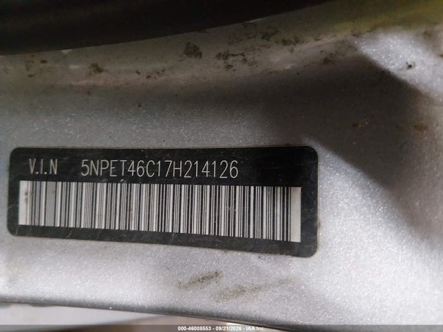 Продажа на аукционе авто 2007 Hyundai Sonata Gls, vin: 5NPET46C17H214126, номер лота: 46008553