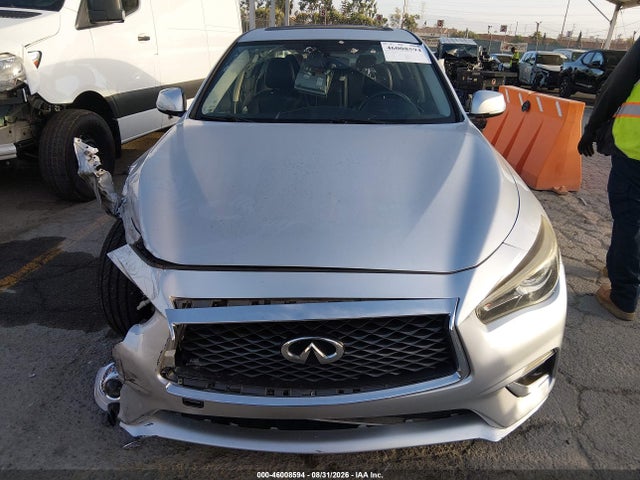 2018 Infiniti Q50 3.0t Luxe მანქანა იყიდება აუქციონზე, vin: JN1EV7AP1JM358863, აუქციონის ნომერი: 46008594
