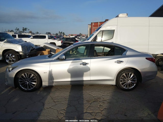 2018 Infiniti Q50 3.0t Luxe მანქანა იყიდება აუქციონზე, vin: JN1EV7AP1JM358863, აუქციონის ნომერი: 46008594