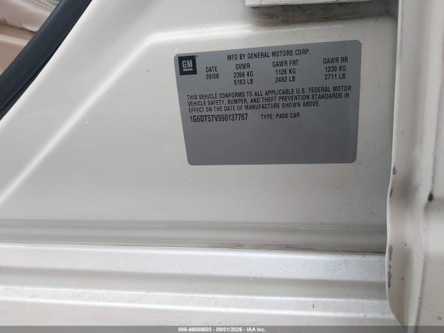 Продаж на аукціоні авто 2009 Cadillac Cts Standard, vin: 1G6DT57V990137767, номер лоту: 46008603