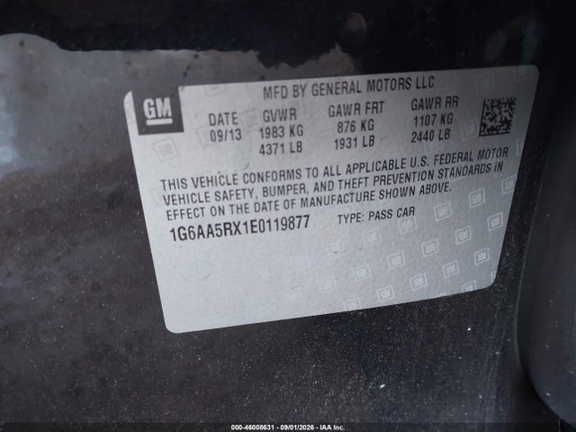 Продажа на аукционе авто 2014 Cadillac Ats Standard, vin: 1G6AA5RX1E0119877, номер лота: 46008631