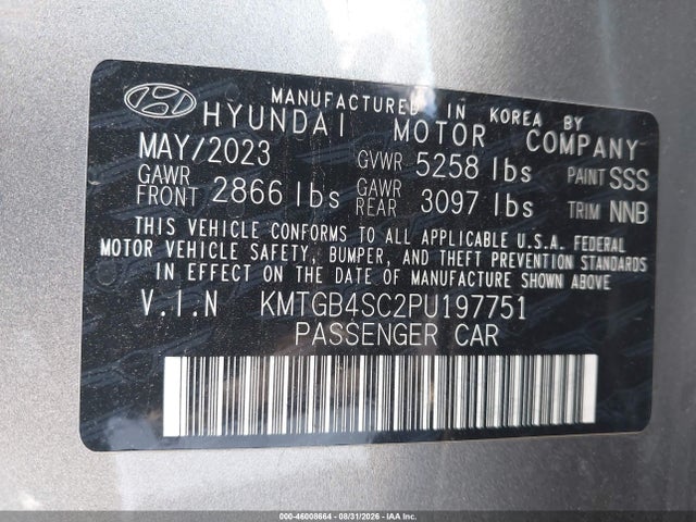 Продаж на аукціоні авто 2023 Genesis G80 2.5t Awd, vin: KMTGB4SC2PU197751, номер лоту: 46008664