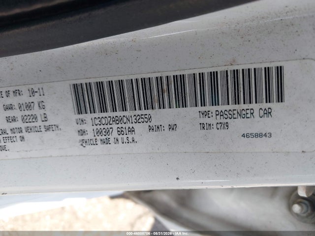 Продаж на аукціоні авто 2012 Dodge Avenger Se, vin: 1C3CDZAB0CN132550, номер лоту: 46008706