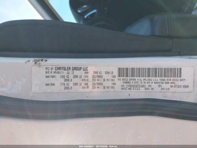 Aukcja sprzedaży 2013 Dodge Durango Crew, vin: 1C4RDHDG3DC516651, numer aukcji: 46008807