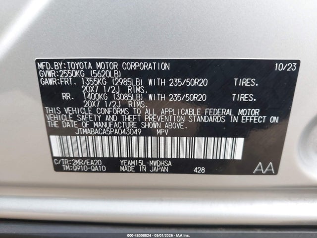 Toyota Bz4x Limited 2023 JTMABACA5PA043049 Image 9