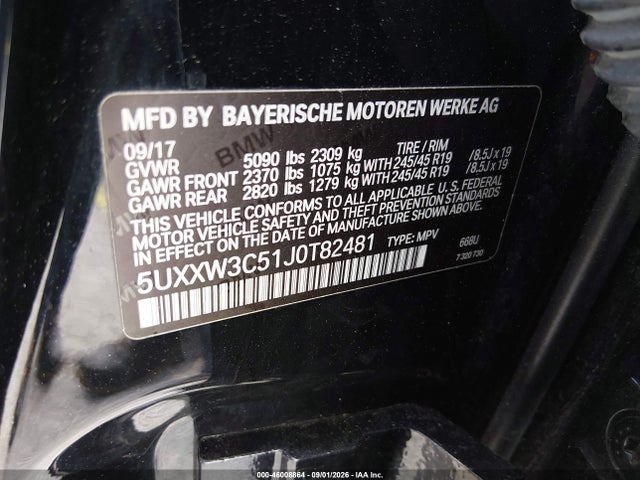 46008864 :رقم المزاد ، 5UXXW3C51J0T82481 vin ، 2018 Bmw X4 Xdrive28i مزاد بيع